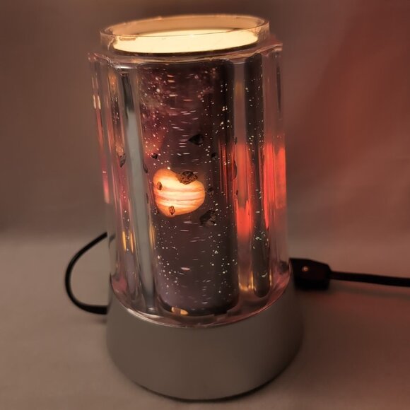 2003 Rabbit Tanaka Rotating Space Lamp NO TOP LID WORKING Planets Galaxy Silver - Picture 10 of 16